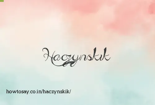 Haczynskik