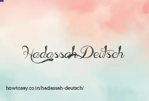 Hadassah Deutsch