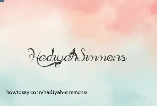 Hadiyah Simmons