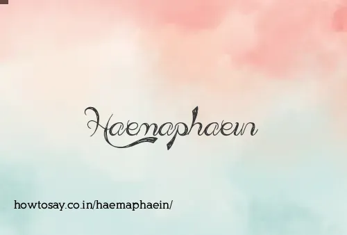 Haemaphaein