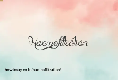 Haemofiltration
