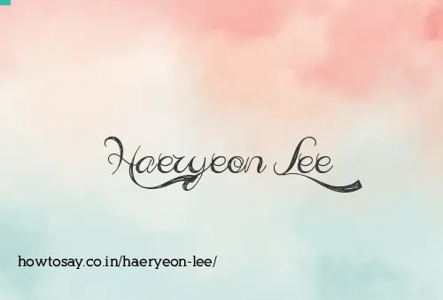 Haeryeon Lee