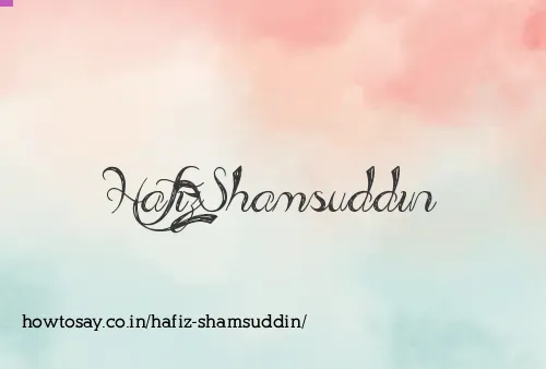 Hafiz Shamsuddin