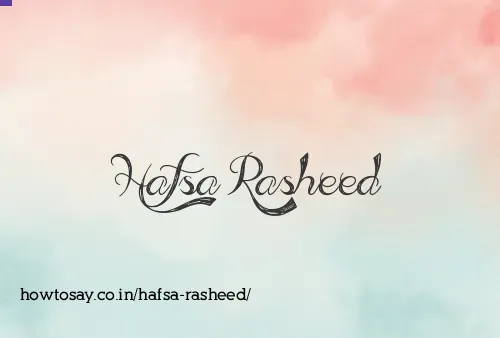 Hafsa Rasheed