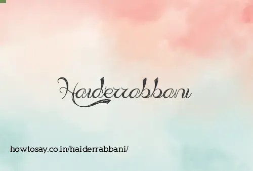 Haiderrabbani