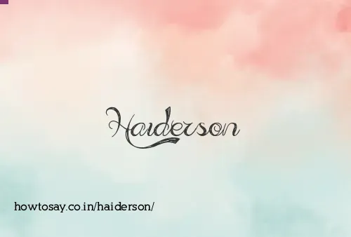 Haiderson