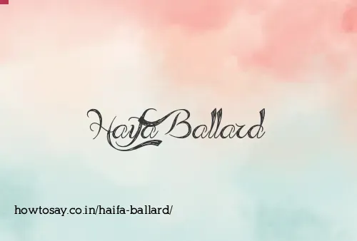Haifa Ballard