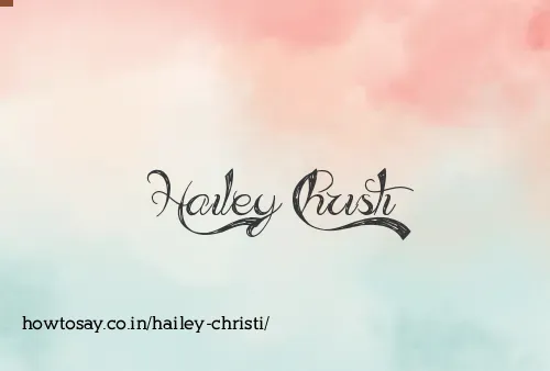 Hailey Christi