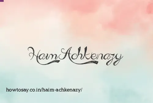 Haim Achkenazy