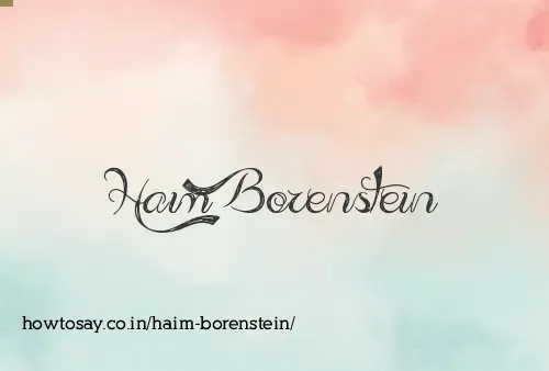 Haim Borenstein