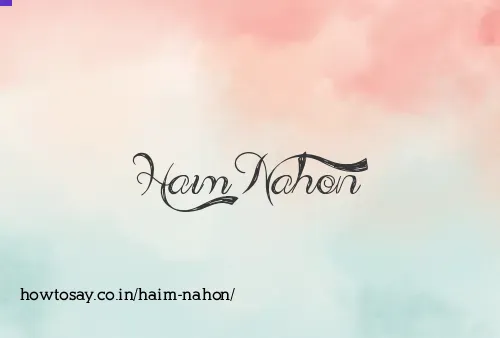 Haim Nahon