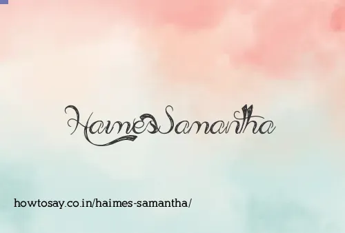 Haimes Samantha