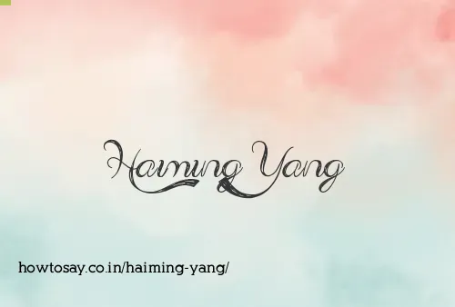 Haiming Yang
