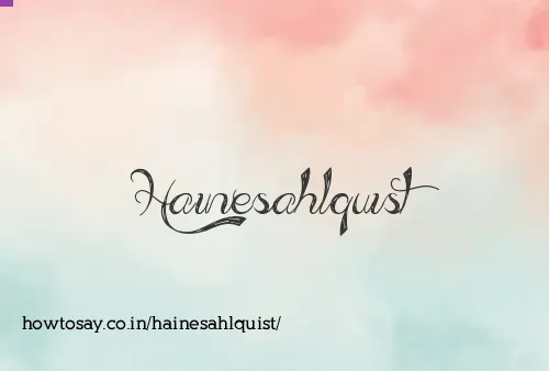 Hainesahlquist