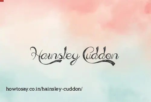 Hainsley Cuddon
