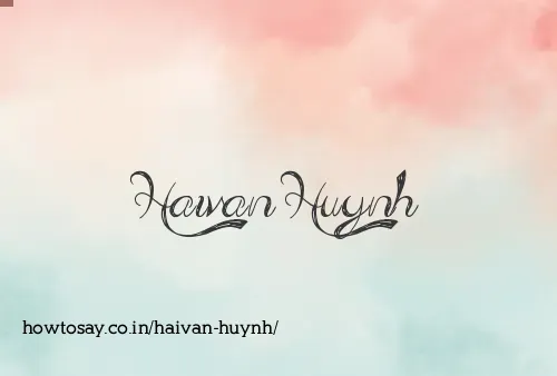 Haivan Huynh