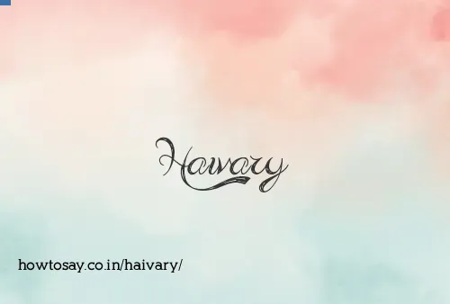 Haivary