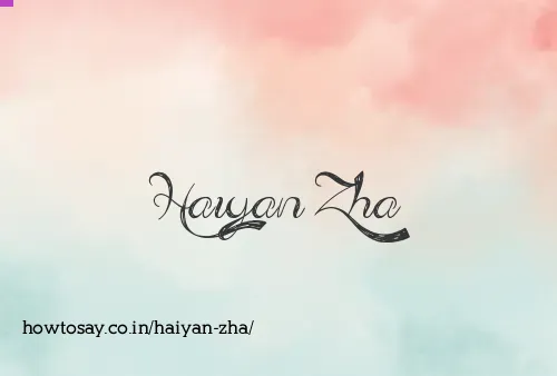 Haiyan Zha