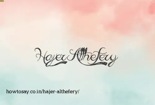 Hajer Althefery