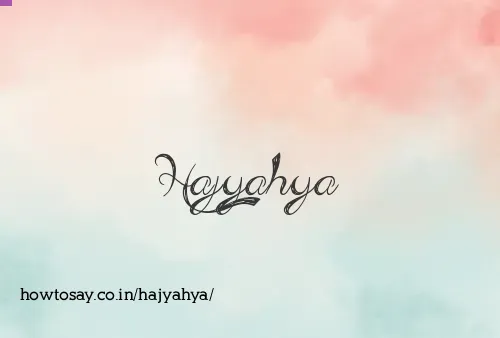 Hajyahya