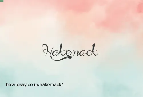 Hakemack