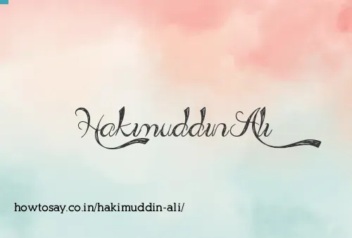Hakimuddin Ali