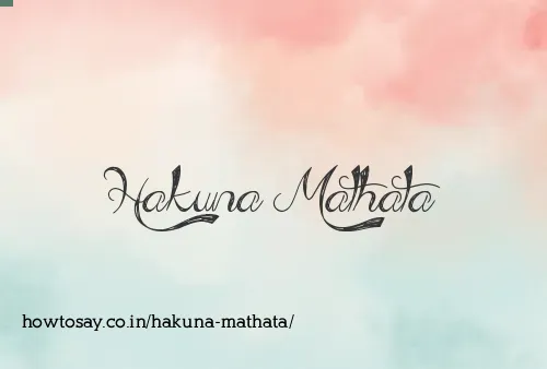 Hakuna Mathata