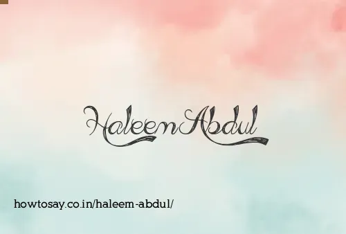 Haleem Abdul
