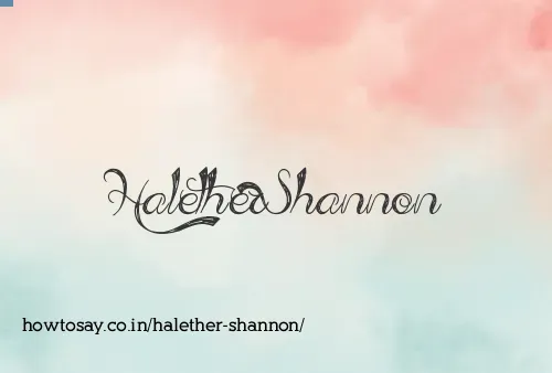 Halether Shannon