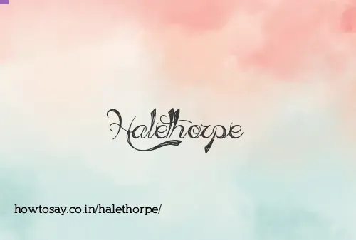 Halethorpe