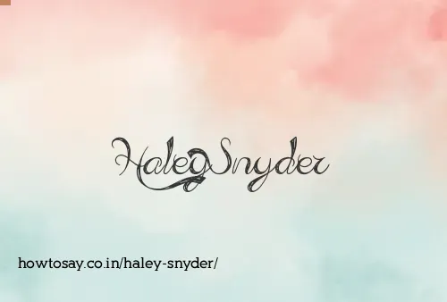 Haley Snyder