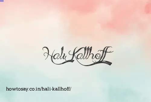 Hali Kallhoff