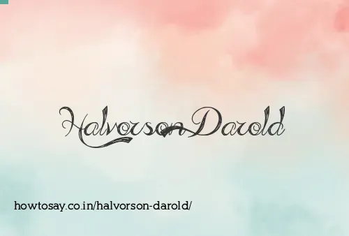 Halvorson Darold