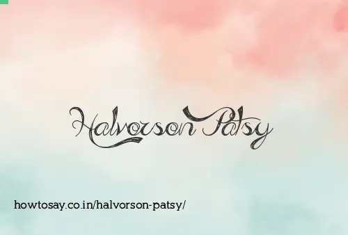 Halvorson Patsy