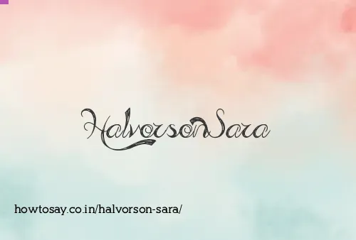 Halvorson Sara