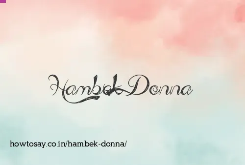 Hambek Donna