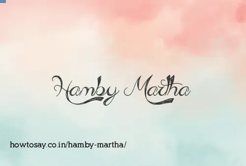 Hamby Martha