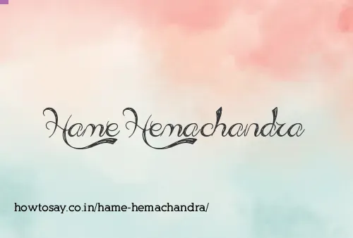 Hame Hemachandra