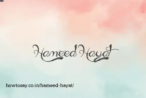 Hameed Hayat