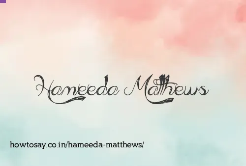 Hameeda Matthews