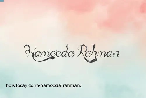 Hameeda Rahman