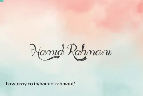 Hamid Rahmani