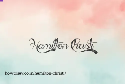 Hamilton Christi