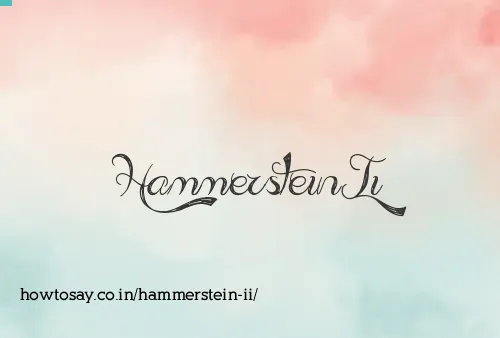 Hammerstein Ii