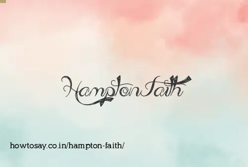 Hampton Faith