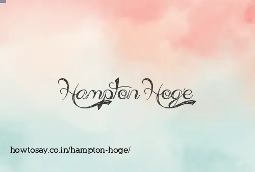 Hampton Hoge