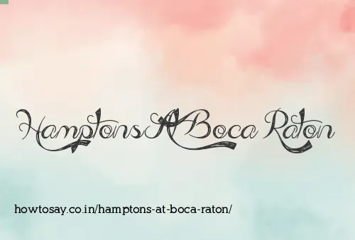 Hamptons At Boca Raton