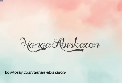 Hanaa Abiskaron