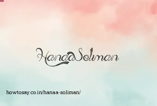 Hanaa Soliman