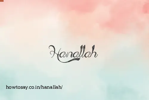 Hanallah